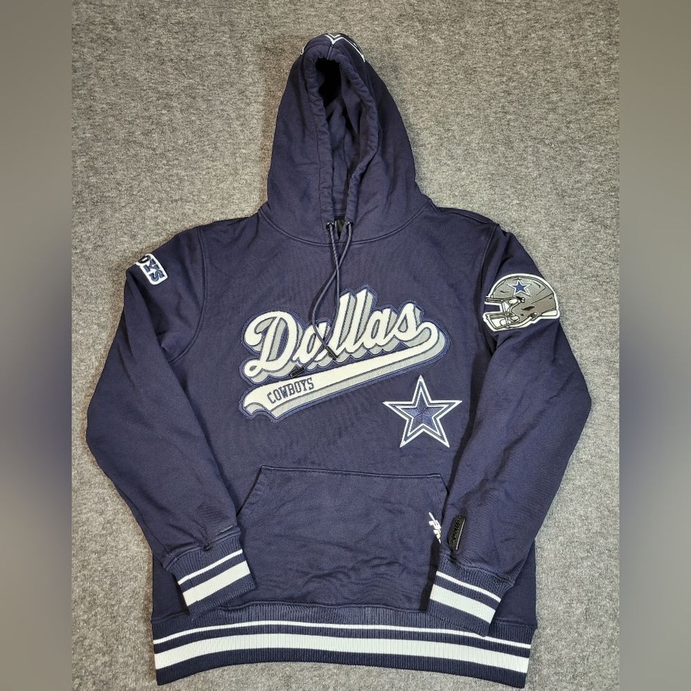 Pro Standard Dallas Cowboys Men's Hoodie Size M Navy/ White Fleece Pullover
